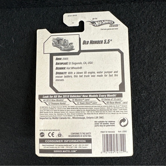 Hot Wheels 2010 Treasure Hunts Old Number 5.5 Fire Engine - Picture 2 of 6